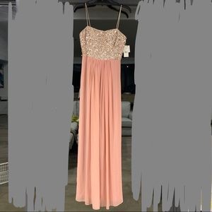 Aidan Mattox sz2 blush evening gown